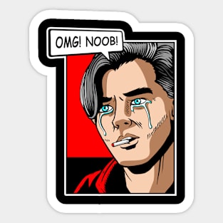 omg noob pop 1 Sticker